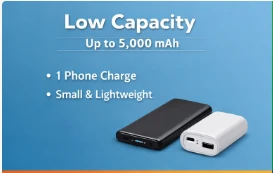 LOW CAPACITY POWER BANKS AND PARTS